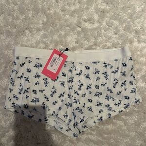 Edikted White and Blue Floral Panties